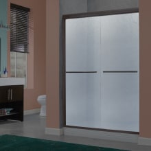 72" High x 46-48" Wide Sliding Framed Shower Door with 1/4" Pattern Glass