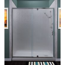 Purify 69" High x 60" Wide Semi-Framed Pivot Shower Door with Rain Glass and H2OFF™ Technology