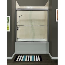 Suave 60" High x 56-60" Wide Sliding Framed Shower Door with 1/4" Clear Glass