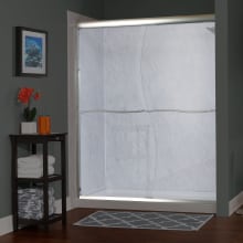 Suave 72" High x 58-60" Wide Sliding Framed Shower Door with 1/4" Clear Glass