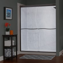Suave 72" High x 58-60" Wide Sliding Framed Shower Door with 1/4" Clear Glass
