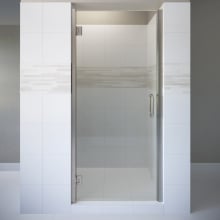 Sway 72" High x 35" Wide Hinged Frameless Shower Door with Clear Glass