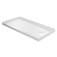 59-7/8" x 30" Shower Base with Single Threshold and Right Drain
