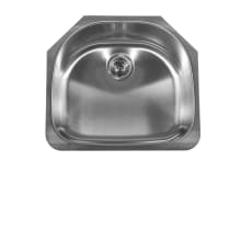 23-1/4" Undermount Single Basin Stainless Steel Kitchen Sink