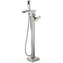 Infinity Floor Mounted Tub Filler with Built-In Diverter - Includes Hand Shower