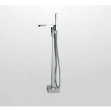 Infinity Floor Mounted Tub Filler with Built-In Diverter - Includes Hand Shower