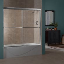 Azul 60" High x 60" Wide Sliding Framed Shower Door with 1/4" Clear Glass