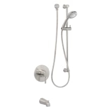 Mia Pressure Balanced Tub and Shower Trim with Hand Shower, Slide Bar, and Tub Spout