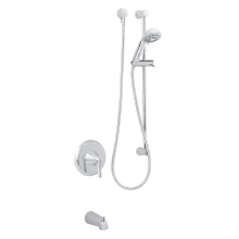 Bella Pressure Balanced Tub and Shower Trim with Hand Shower, Slide Bar, and Tub Spout