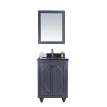 Odyssey 24" Free Standing Single Basin Vanity Set with Cabinet and Marble Vanity Top