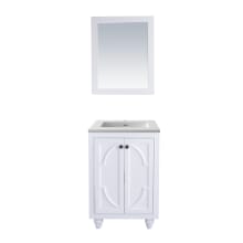 Odyssey 24" Free Standing Single Basin Vanity Set with Cabinet and Marble Vanity Top