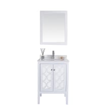 Mediterraneo 24" Free Standing Single Basin Vanity Set with Cabinet and Marble Vanity Top