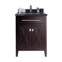 Wimbledon 24" Free Standing Single Basin Vanity Set with Cabinet and Marble Vanity Top