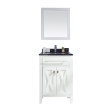 Wimbledon 24" Free Standing Single Basin Vanity Set with Cabinet and Marble Vanity Top