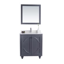 Odyssey 30" Free Standing Single Basin Vanity Set with Cabinet and Marble Vanity Top