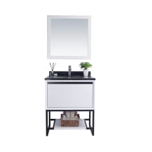 Alto 30" Free Standing / Wall Mounted Single Basin Vanity Set with Cabinet and Marble Vanity Top