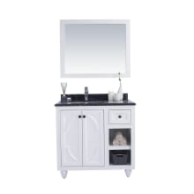 Odyssey 36" Free Standing Single Basin Vanity Set with Cabinet and Marble Vanity Top
