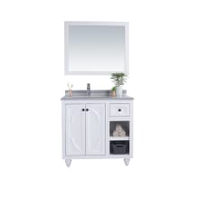 Odyssey 36" Free Standing Single Basin Vanity Set with Cabinet and Marble Vanity Top