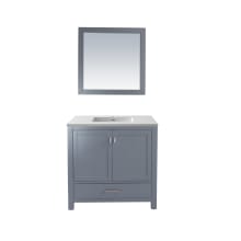 Wilson 36" Free Standing Single Basin Vanity Set with Cabinet and Solid Surface Vanity Top