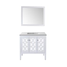 Mediterraneo 36" Free Standing Single Basin Vanity Set with Cabinet and Marble Vanity Top