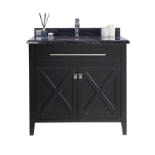 Wimbledon 36" Free Standing Single Basin Vanity Set with Cabinet and Marble Vanity Top