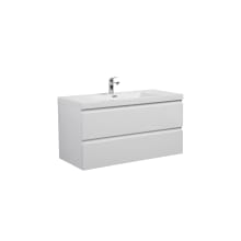 Aurora 36" Wall Mounted Single Basin Vanity Set with Cabinet and Acrylic Vanity Top