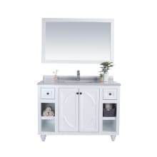 Odyssey 48" Free Standing Single Basin Vanity Set with Cabinet and Marble Vanity Top