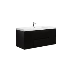 Aurora 48" Wall Mounted Single Basin Vanity Set with Cabinet and Acrylic Vanity Top