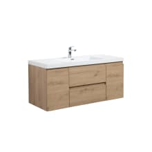 Aurora 48" Wall Mounted Single Basin Vanity Set with Cabinet and Acrylic Vanity Top