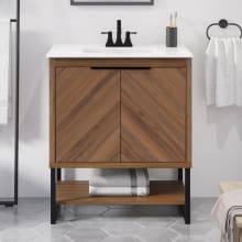 Darla 30" Free Standing Single Basin Vanity Set with Cabinet and Ceramic Vanity Top