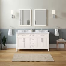 Highbrook 60" Free Standing Double Basin Vanity Set with Cabinet and Ceramic Vanity Top