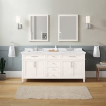 Highbrook 72" Free Standing Double Basin Vanity Set with Cabinet and Ceramic Vanity Top
