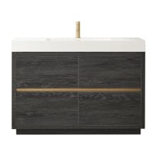 Huesca 48" Free Standing Single Basin Vanity Set with Cabinet and Composite Stone Vanity Top - No Mirror