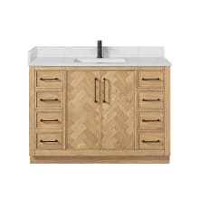 Jakarta 48" Free Standing Single Basin Vanity Set with Cabinet and Quartz Vanity Top