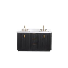 Cádiz 60" Free Standing Double Basin Vanity Set with Cabinet and Stone Composite Vanity Top