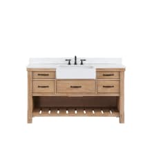 Villareal 60" Free Standing Single Basin Vanity Set with Cabinet and Stone Composite Vanity Top