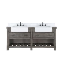 Villareal 72" Free Standing Double Basin Vanity Set with Cabinet and Stone Composite Vanity Top