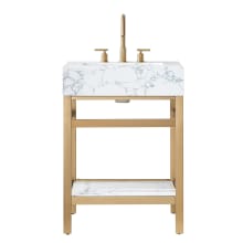 Ecija 24" Free Standing Single Basin Vanity Set with Cabinet and Stone Composite Vanity Top