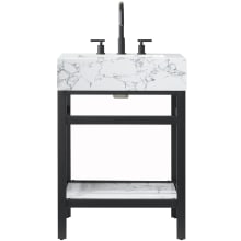 Ecija 24" Free Standing Single Basin Vanity Set with Cabinet and Stone Composite Vanity Top