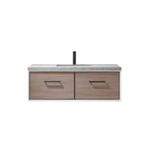 Caparroso 48" Wall Mounted Single Basin Vanity Set with Cabinet and Sintered Stone Vanity Top