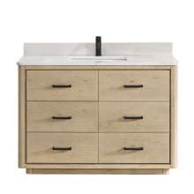 Porto 48" Free Standing Single Basin Vanity Set with Cabinet and Quartz Vanity Top