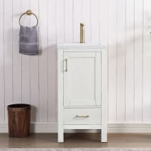 Gela 18" Free Standing Single Basin Vanity Set with Cabinet and Ceramic Vanity Top