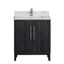 Gara 30" Free Standing Single Basin Vanity Set with Cabinet and Composite Stone Vanity Top