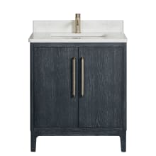 Gara 30" Free Standing Single Basin Vanity Set with Cabinet and Composite Stone Vanity Top