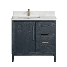 Gara 36" Free Standing Single Basin Vanity Set with Cabinet and Composite Stone Vanity Top