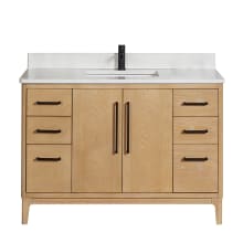 Gara 48" Free Standing Single Basin Vanity Set with Cabinet and Composite Stone Vanity Top