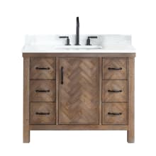 Javier 42" Free Standing Single Basin Vanity Set with Cabinet and Composite Stone Vanity Top