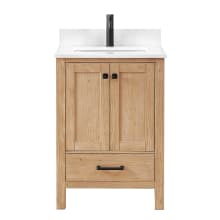 Shannon 24" Free Standing Single Basin Vanity Set with Cabinet and Composite Stone Vanity Top