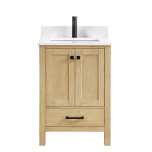 Shannon 24" Free Standing Single Basin Vanity Set with Cabinet and Composite Stone Vanity Top