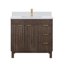 Palos 36" Free Standing Single Basin Vanity Set with Cabinet and Composite Stone Vanity Top